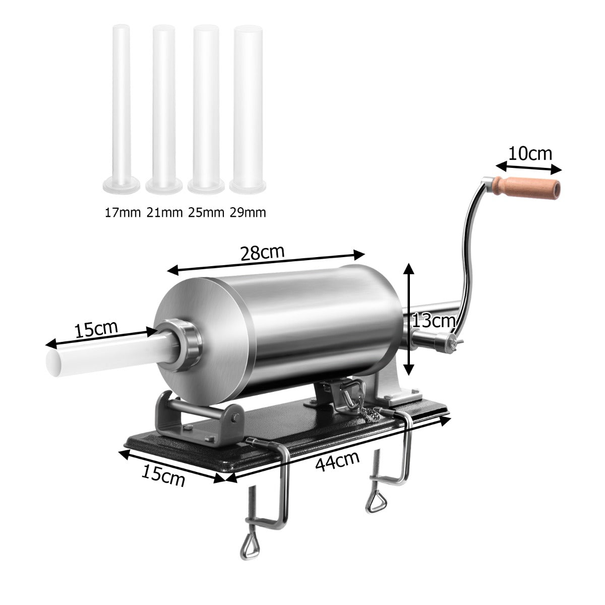 4.8L Horizontal Sausage Stuffer with 4 Stuffing Tubes