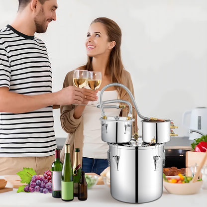 5 Gallon Stainless Steel Water Alcohol Distiller with Build-in Thermometer