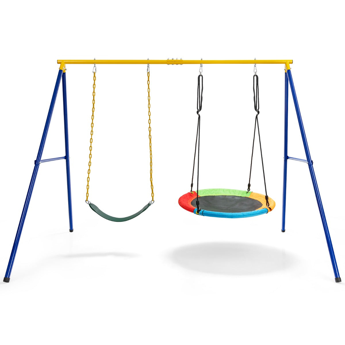 Kids Outdoor Swing Set with 2 Swings