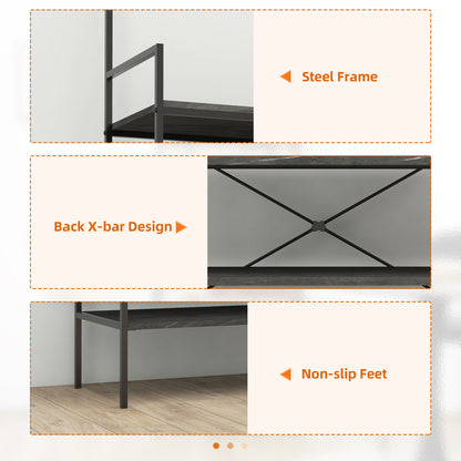 HOMCOM Kitchen Bakers Rack, Microwave Stand, Coffee Bar with 5 Shelves and 5 Hooks for Dining Room, Shoe Racks for Entryway