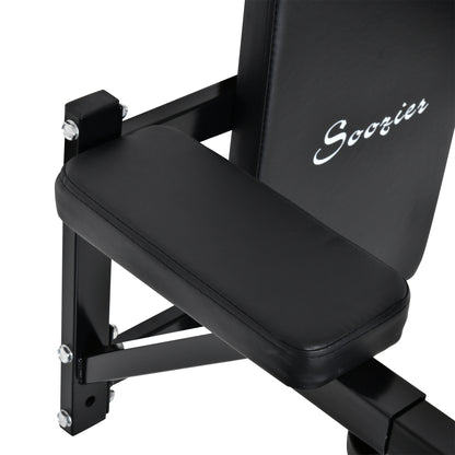 HOMCOM Wall Mounted Dip Station Rack-Black