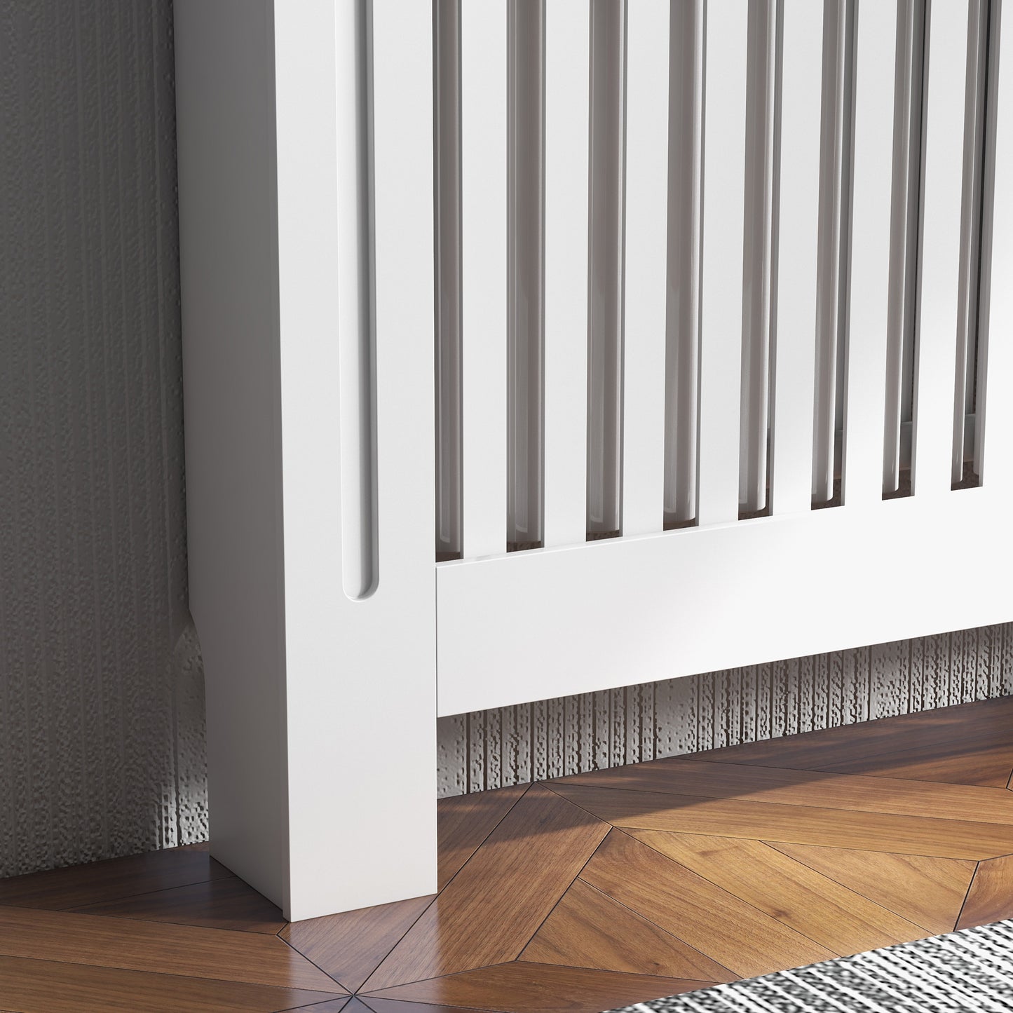 HOMCOM Minimalist Contemporary Radiator Covers MDF Radiator Cover 112x81x19cm White