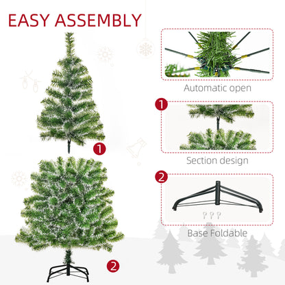 HOMCOM Artificial Christmas Tree, 1.5M-Green 