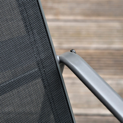 Outsunny Four-Piece Minimalistic Garden Sofa Set - Black