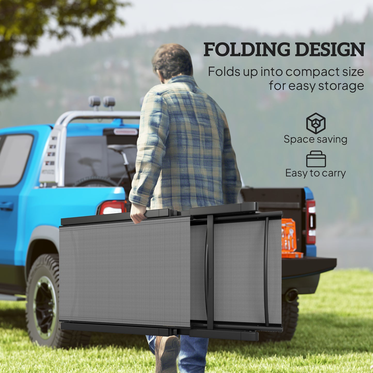 Outsunny Folding Sun Lounger, 5-Position Adjustable Garden Chaise Lounge Sunbed, Steel Frame Reclining Chair for Beach, Porch, Patio, Camping, Light Grey