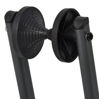 HOMCOM Foldable Bike Storage Stand Parking Rack Fit Max. 5.5cm Wide Wheel Metal Nylon Black