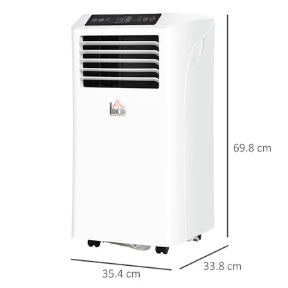 HOMCOM Mobile Air Conditioner with Remote Control, Timer, Cooling Dehumidifying Ventilating, LED Display White - 1080W