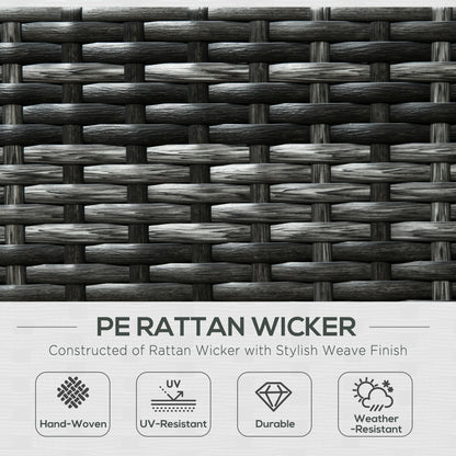 Outsunny Eight-Piece Rattan Sofa Set - Orange/Grey