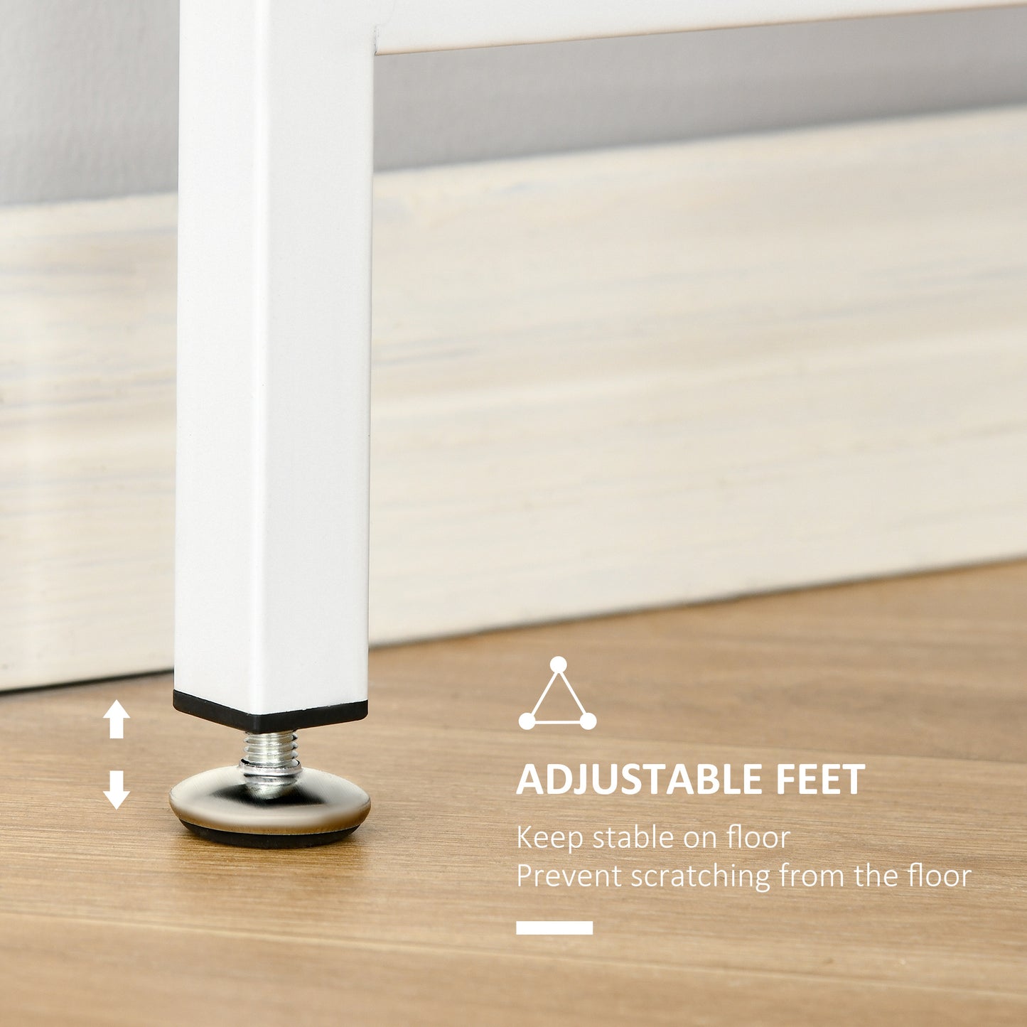 HOMCOM Home Compact Small Computer Desk Writing Study Table Office PC Workstation Gaming Studying with Storage Shelf, White