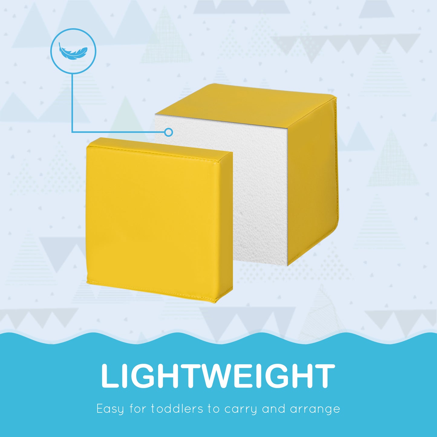 HOMCOM Kids 12-Piece PU Soft Stacking Blocks Multi-Colour