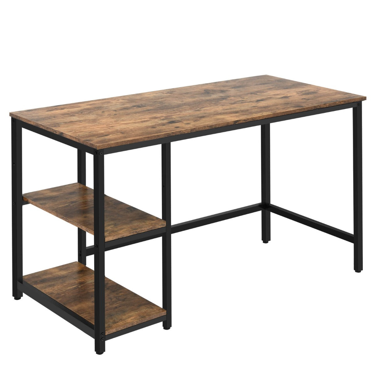 Industrial Styled Computer Desk / Writing Table with Storage Shelves