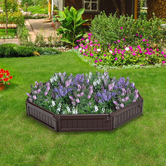 Shape Adjustable Raised Garden Bed with Metal Stakes and Open Bottom