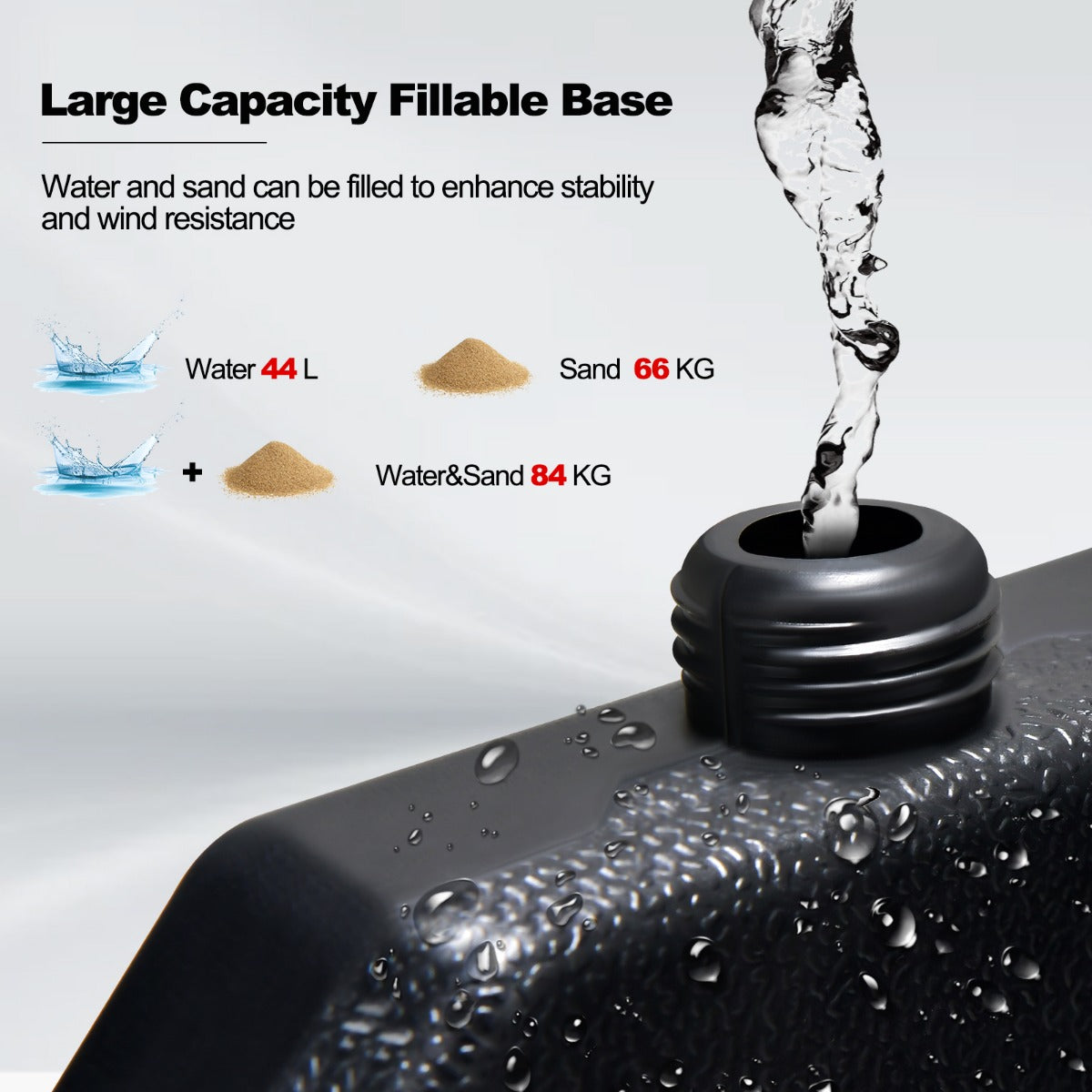 4Pcs 11L Cantilever Offset Patio Umbrella Base