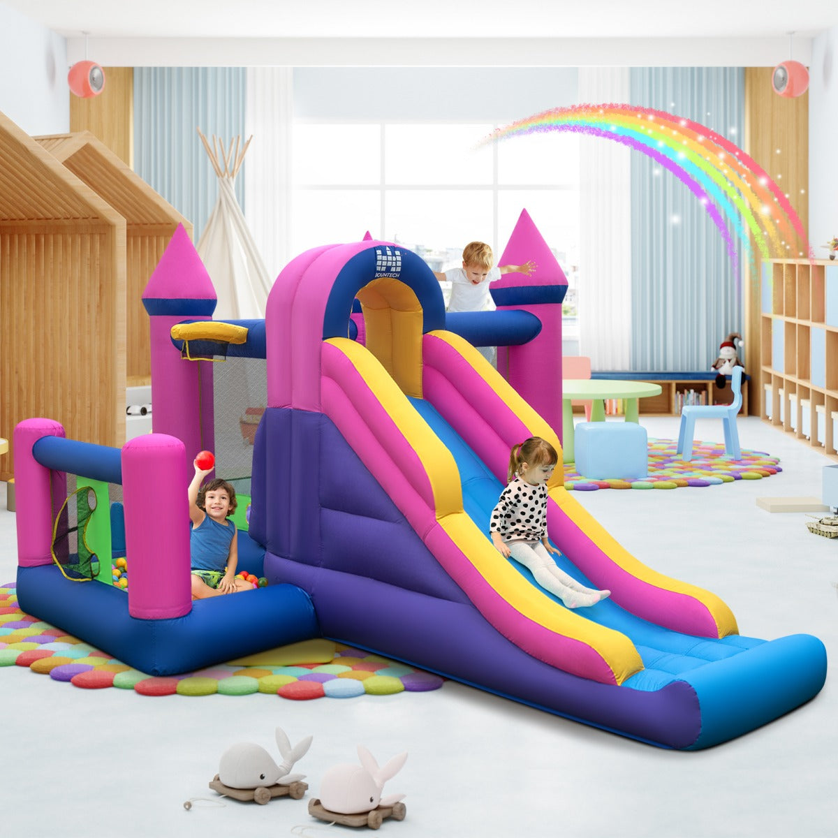 Giant Jumping Castle Blowup Bouncing House with Slide and Climbing Wall