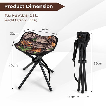 2 Pack Folding Hunting Stool with Shoulder Strap for Camping Hunting