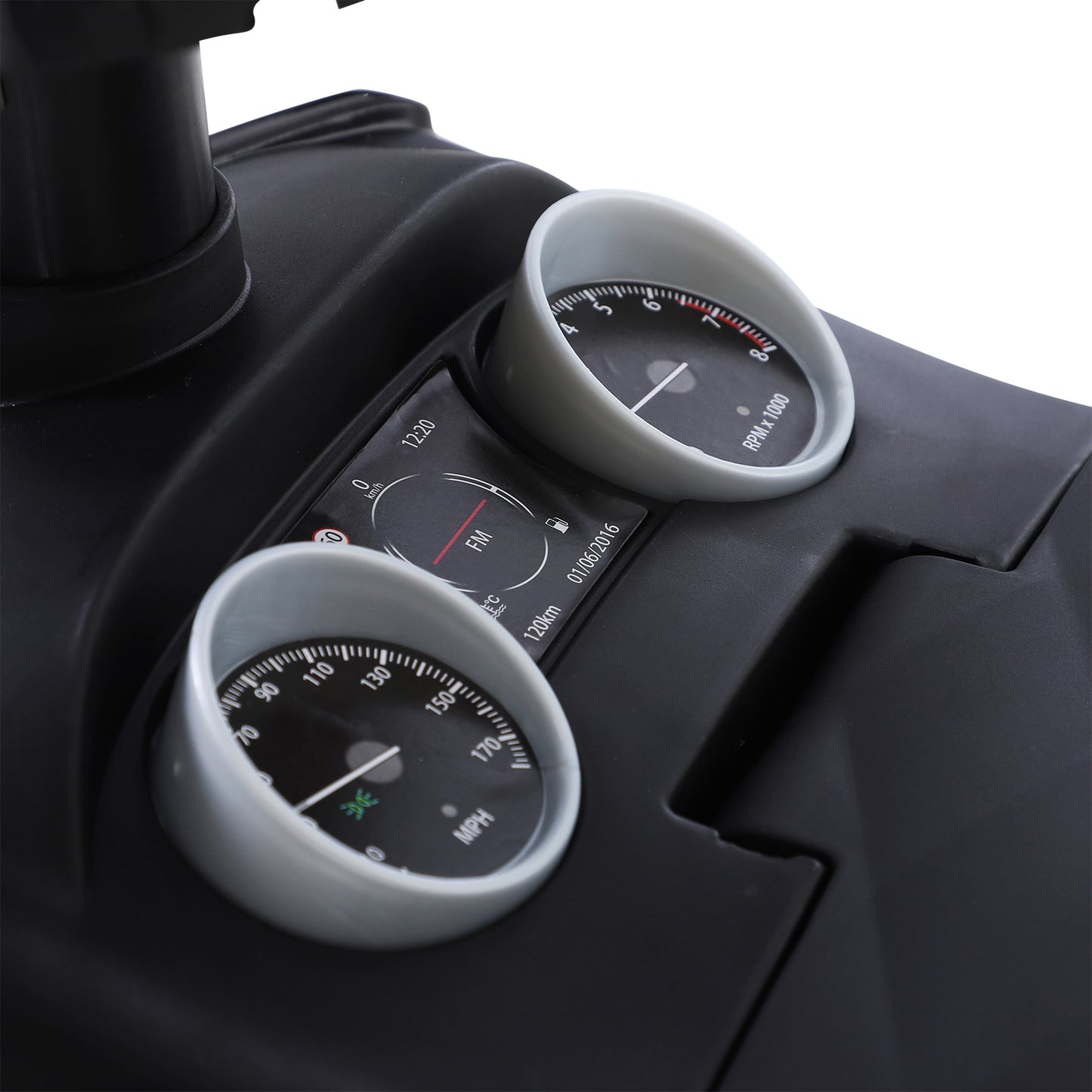 HOMCOM 3-in-1 Ride On Car Foot To Floor Slider Toddler w/ Horn Steering Wheel NO POWER Manual Under Seat Storage Safe Design White