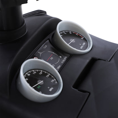 HOMCOM 3-in-1 Ride On Car Foot To Floor Slider Toddler w/ Horn Steering Wheel NO POWER Manual Under Seat Storage Safe Design White