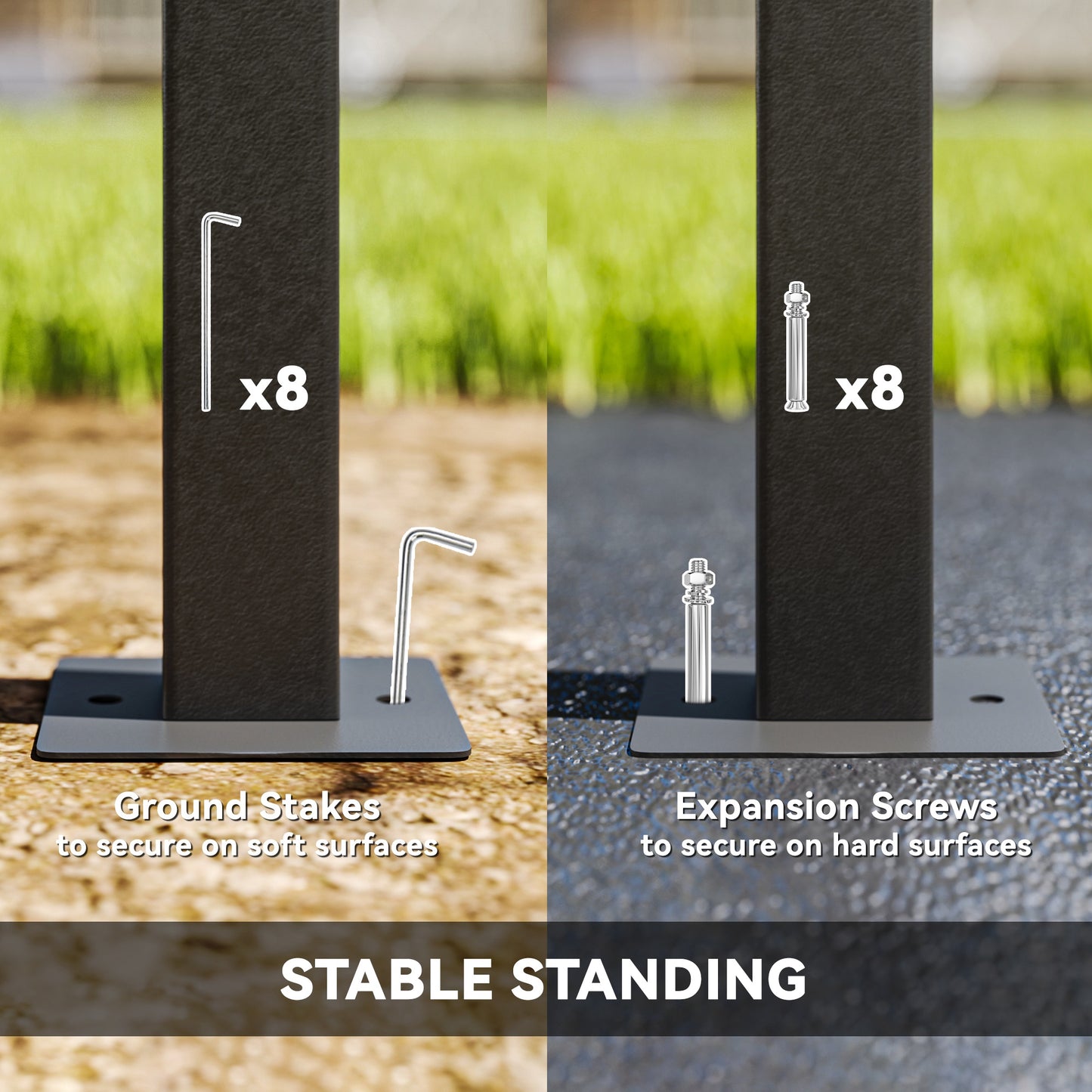 Outsunny 3 x 3 or 3 x 6m Garden Gazebo with Extendable Awning and Wheels, UPF30+ Outdoor Metal Gazebo Canopy Shelter for BBQ, Event, Party