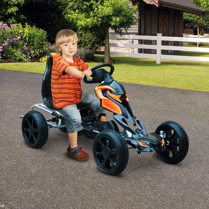 HOMCOM Kids Ride On Pedal Go Kart Indoor Outdoor Sports Toy Braking System