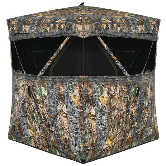 3 Person Portable Hunting Blind with Mesh Window and Ground Stakes-Size 2