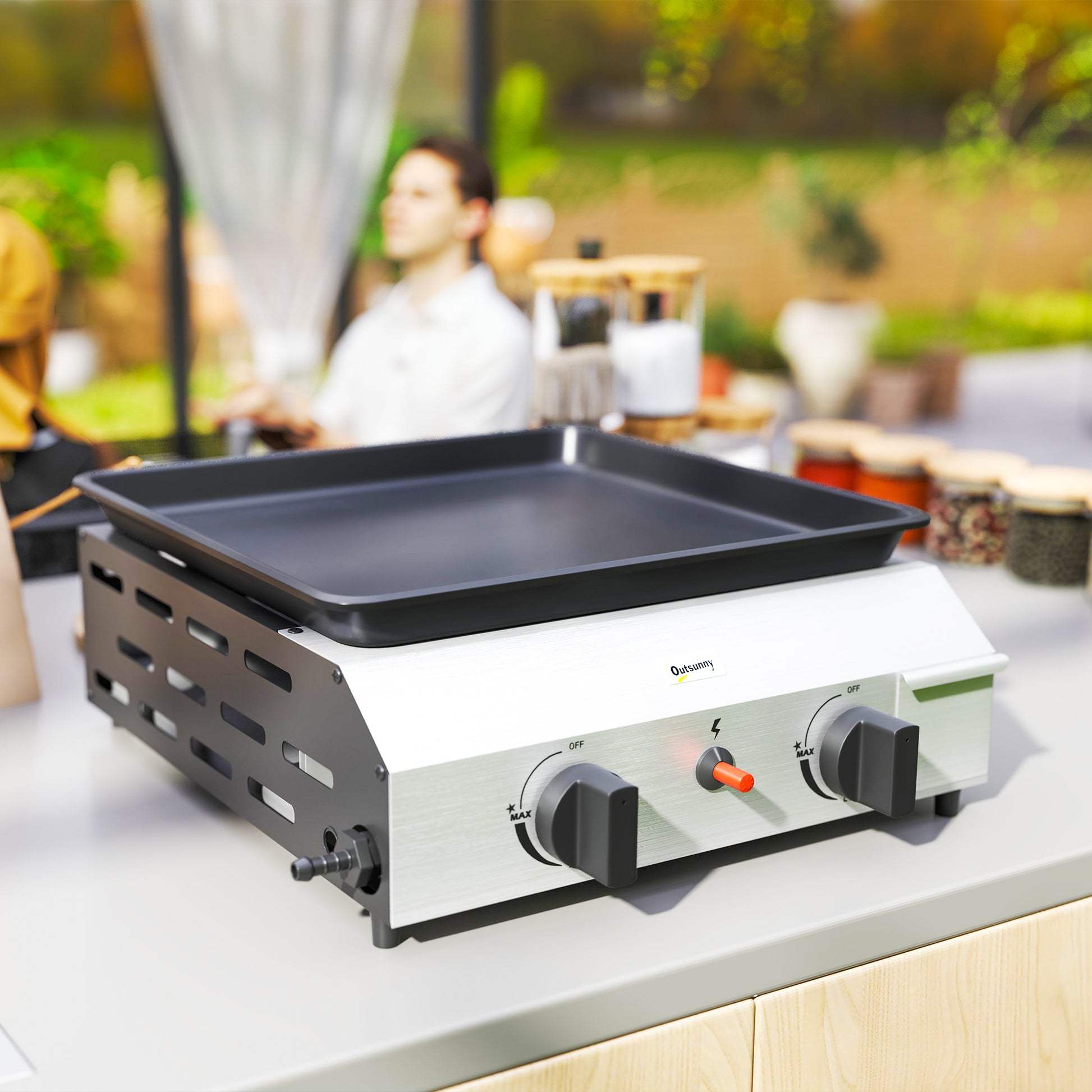 Outsunny Two Burner Portable Gas Grill