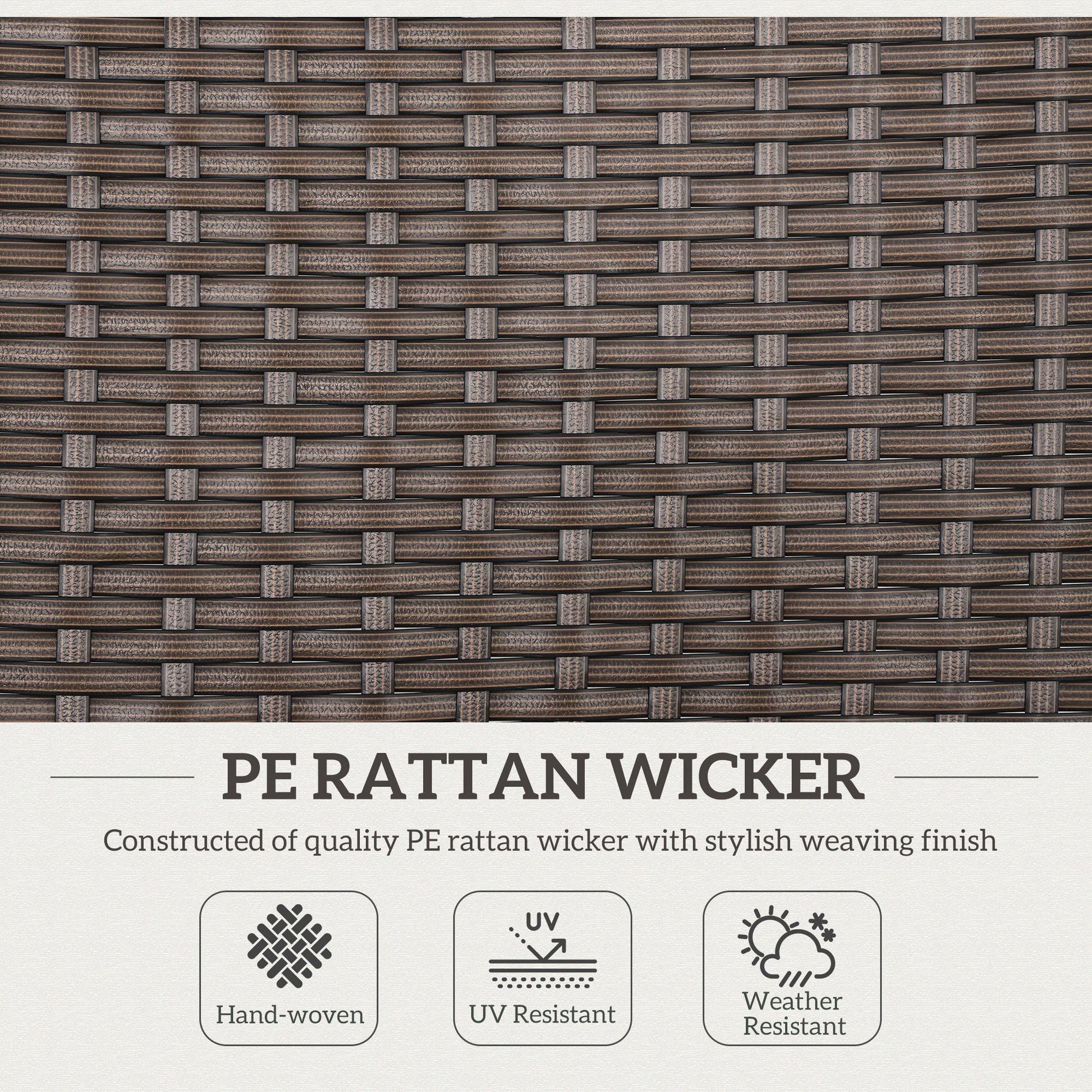 Outsunny 2 Pieces Outdoor Foldable Dining Chair with Armrests, High Backrest, for Garden, Camping, Balcony, Brown