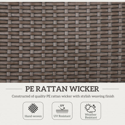 Outsunny 2 Pieces Outdoor Foldable Dining Chair with Armrests, High Backrest, for Garden, Camping, Balcony, Brown