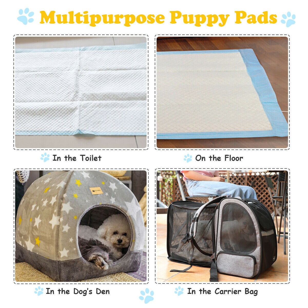 Pet Pee pads with 5-Layer Design of 4 Sizes-Size 2