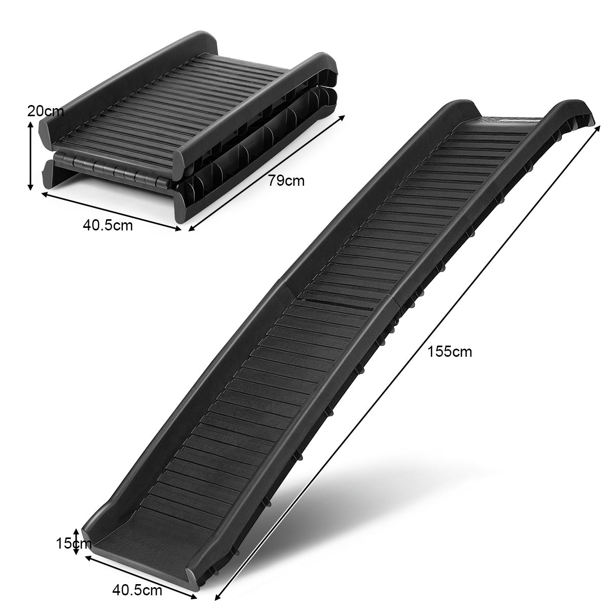 Foldable Plastic Pets Ramps with Non-Slip Surface