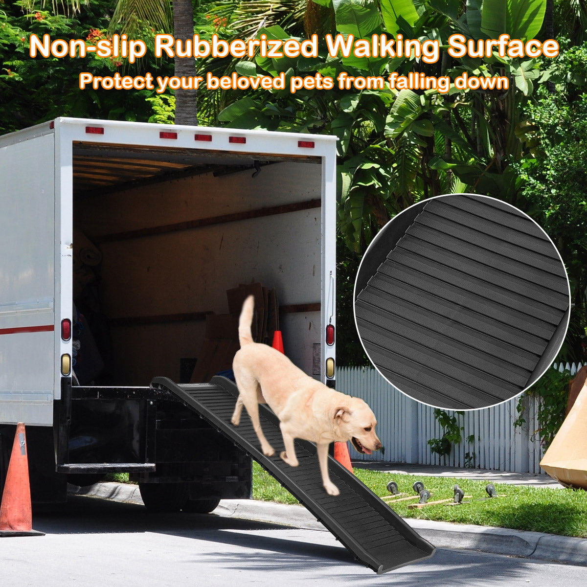 Foldable Plastic Pets Ramps with Non-Slip Surface