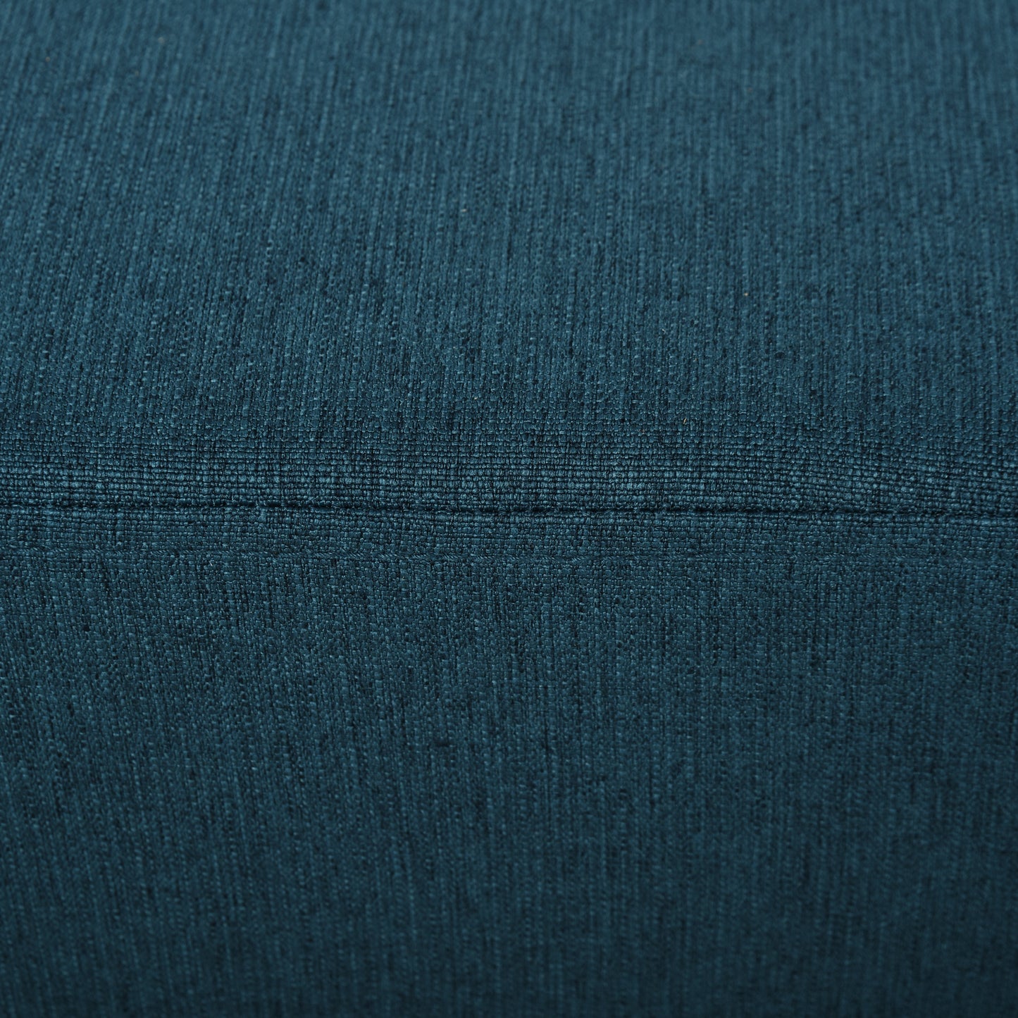 HOMCOM Linen Fabric Footstool Ottoman Cube with 4 Plastic Legs