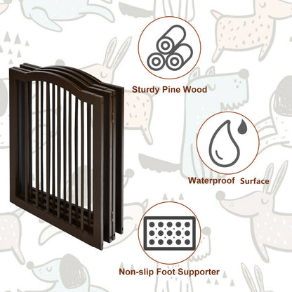 Pine Wooden Pet or Baby Fence with 4 Panels
