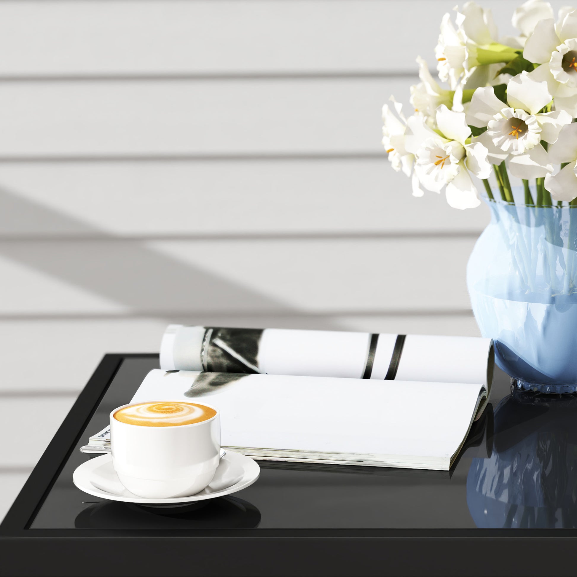 Outsunny 3 Pieces Rattan Bistro Set with Cushions, Wicker Garden Furniture Set, Glass Top Coffee Table and Chairs for Outdoor Patio, Balcony, Terrace and Conservatory, Grey