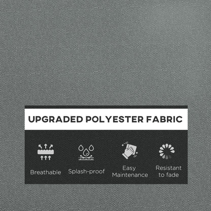 Outsunny 2 Seater Back and Seat Cushion Pillows Replacement, Patio Chair Cushions Set for Indoor Outdoor, Charcoal Grey