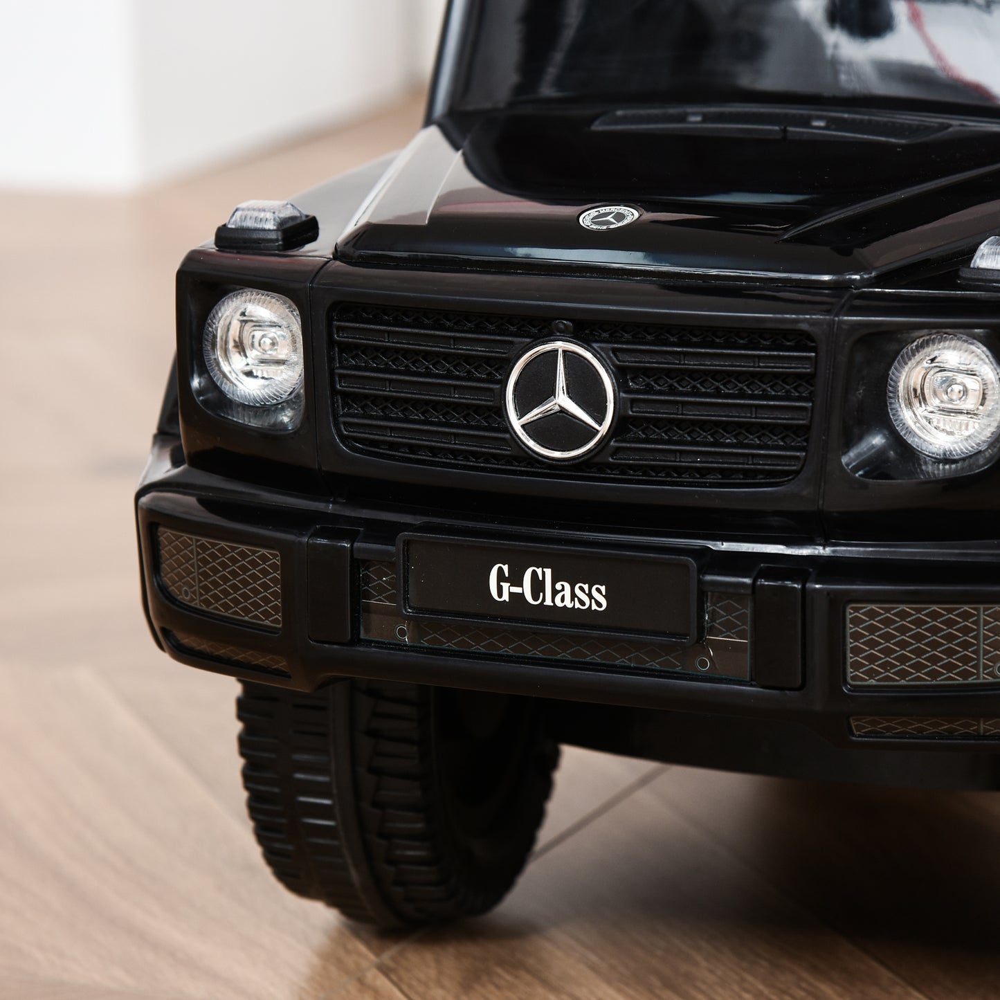 HOMCOM Ride-On Car Push Along Car Mercedes-Benz G350 Sliding Walker Foot to Floor Slider Stroller Toddler w/ Steering Wheel, Black