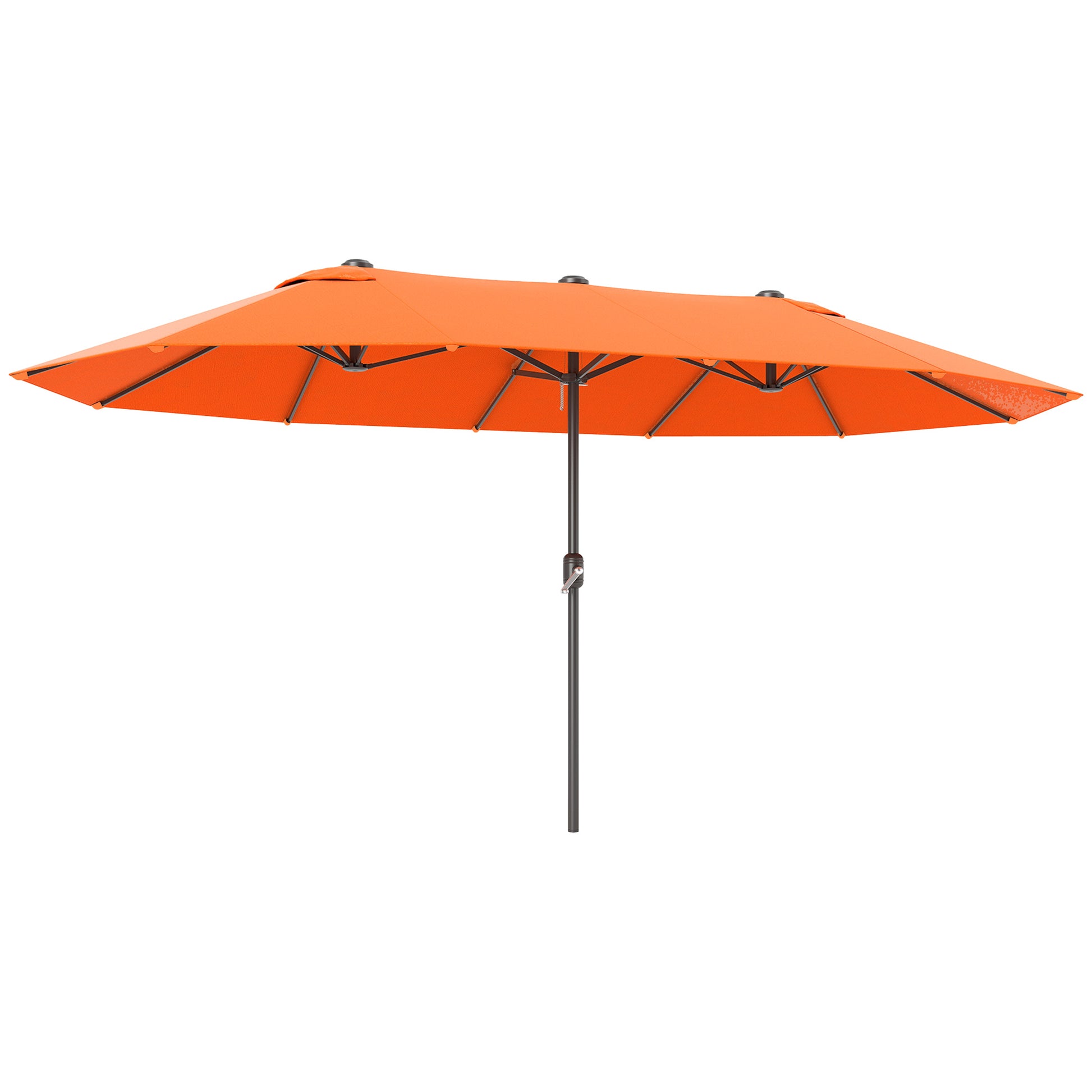 Outsunny 4.6m Double Garden Parasol - Orange