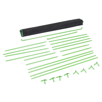 Outsunny Hydroponic Plant Grow Tent Canopy Indoor Reflective Mylar Green Room 600D Oxford 120L x60W x150Hcm Silver