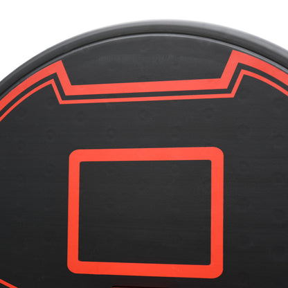 HOMCOM Steel Frame Adjustable Basketball Hoop Stand Black/Red