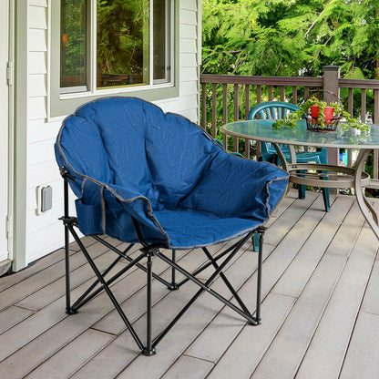 Padded Moon Chair with Bag-Navy