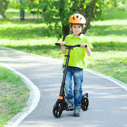 Pro Push Stunt Kick Scooter with Adjustable Bar and Carry Strap-Black