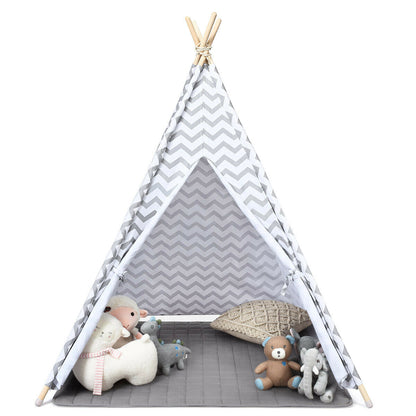 Kid's Tepee Tent with Floor Mat