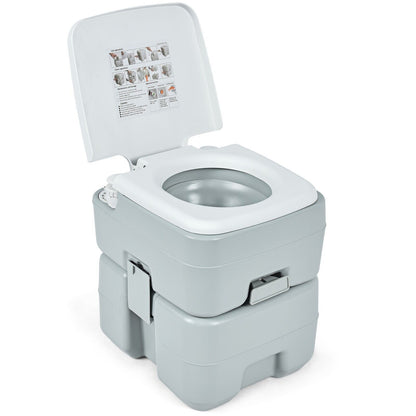 20L Outdoor Flushing Toilet without Level Indicator for Hiking Travel 