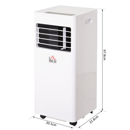 HOMCOM Mobile Air Conditioner White W/ Remote Control Cooling Dehumidifying Ventilating - 765W
