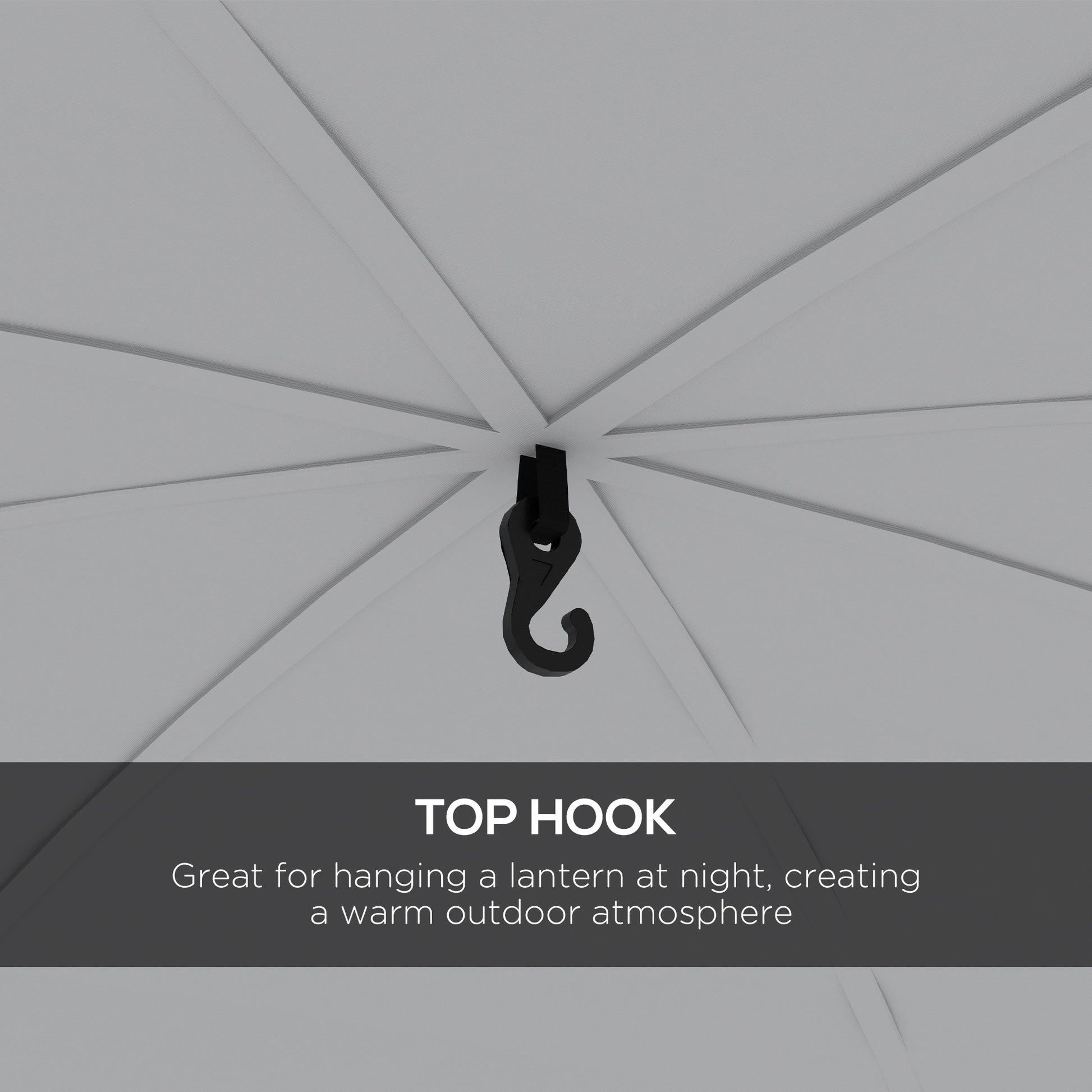 Outsunny 3.5 x 3.5M 6-8 Person Camping Gazebo, Outdoor Event Shelter Dome Tent Garden Sun Shelter Patio Spire Arc Pavilion Camp Sun Shade, Light Blue