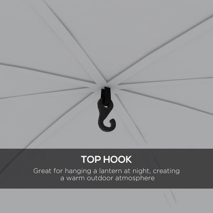 Outsunny 3.5 x 3.5M 6-8 Person Camping Gazebo, Outdoor Event Shelter Dome Tent Garden Sun Shelter Patio Spire Arc Pavilion Camp Sun Shade, Light Blue