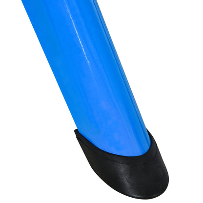 HOMCOM Steel 8-Level Indoor Stationary Bike Trainer Frame Bike Rack Exercises Blue