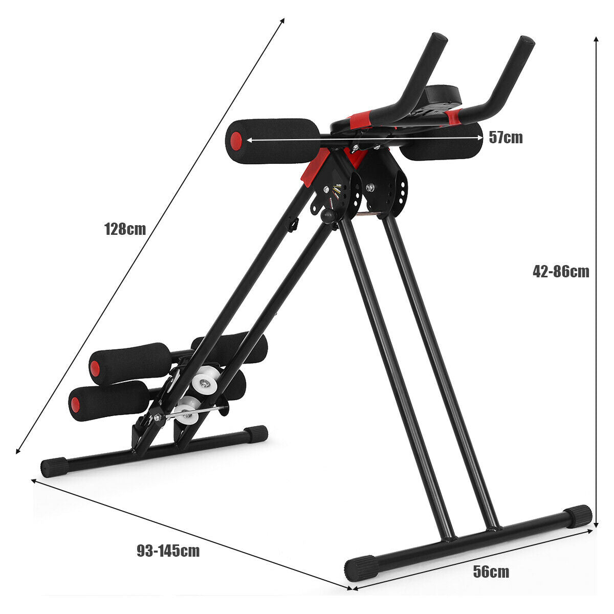 Ab Workout Machine with LCD Display for Home and Gym