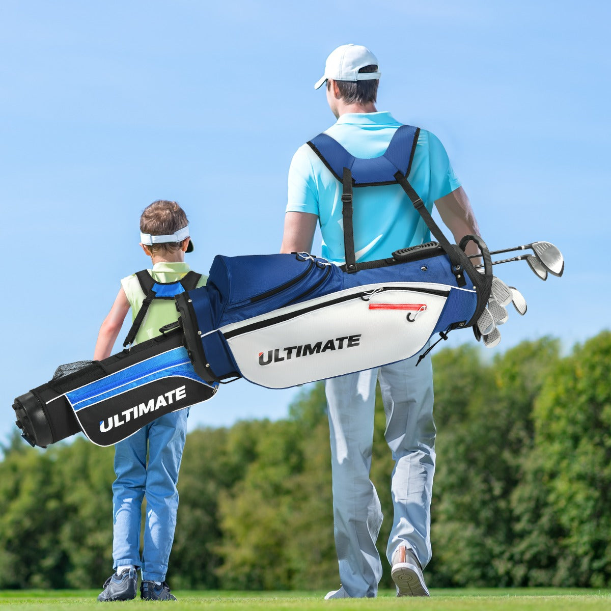 Set 10 Pieces Men's Complete Golf Clubs Package