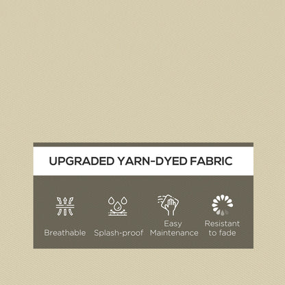 Outsunny 4-Piece Seat Cushions Pillow Replacement, Patio Chair Cushions Set with Ties for Indoor Outdoor, Beige