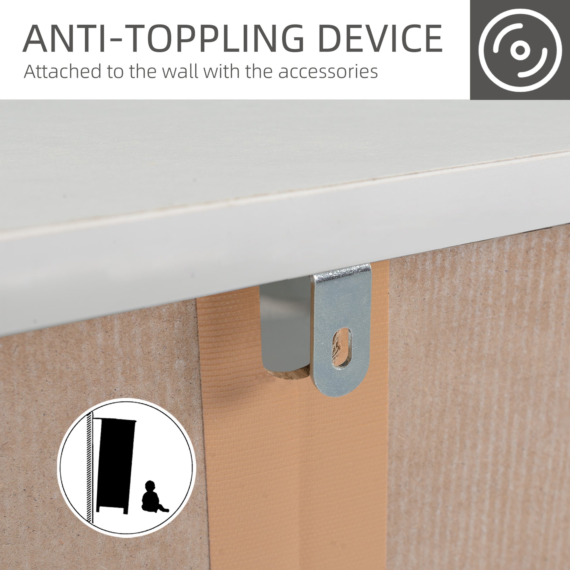 HOMCOM Media Cabinet - Holds up to 100 CDs, 4-Tier CD Storage Unit, Modern Bookcase with Magnetic Doors and Wide Base for Home, White